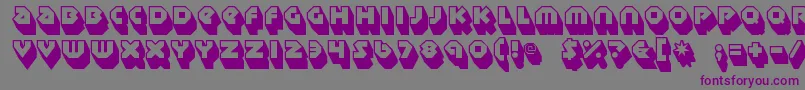 Sudbury Basin 3D Font – Purple Fonts on Gray Background