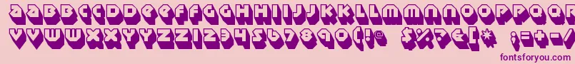 Sudbury Basin 3D Font – Purple Fonts on Pink Background