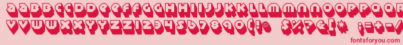 Sudbury Basin 3D Font – Red Fonts on Pink Background