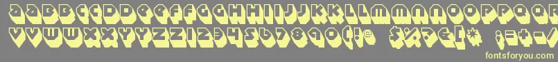 Sudbury Basin 3D Font – Yellow Fonts on Gray Background