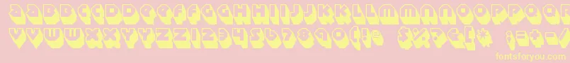 Sudbury Basin 3D Font – Yellow Fonts on Pink Background