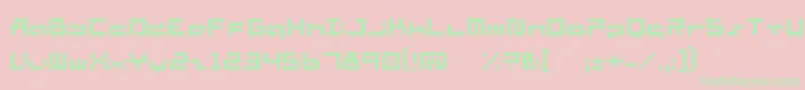 SupersimpleRegular Font – Green Fonts on Pink Background