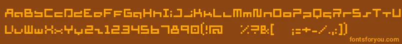 fuente SupersimpleRegular – Fuentes Naranjas Sobre Fondo Marrón