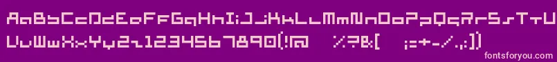 SupersimpleRegular-Schriftart – Rosa Schriften auf violettem Hintergrund