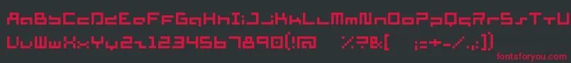 SupersimpleRegular Font – Red Fonts on Black Background