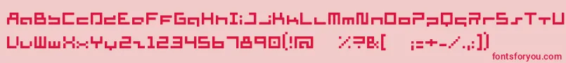 SupersimpleRegular Font – Red Fonts on Pink Background