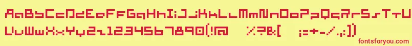 SupersimpleRegular Font – Red Fonts on Yellow Background