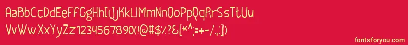 Шрифт Geeker – жёлтые шрифты на красном фоне