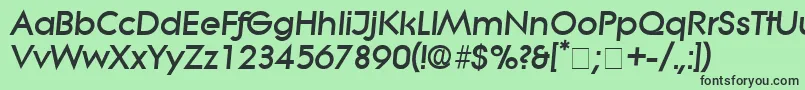 フォントSaborDisplaySsiItalic – 緑の背景に黒い文字