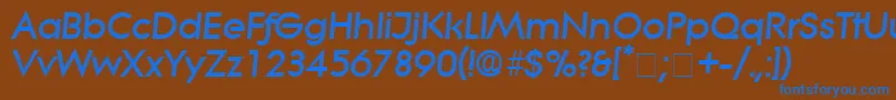 フォントSaborDisplaySsiItalic – 茶色の背景に青い文字