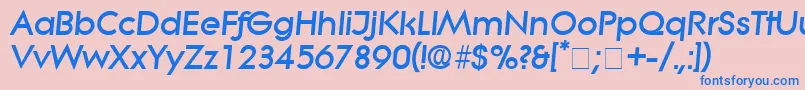 Шрифт SaborDisplaySsiItalic – синие шрифты на розовом фоне