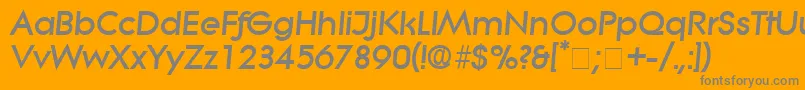 SaborDisplaySsiItalic-Schriftart – Graue Schriften auf orangefarbenem Hintergrund