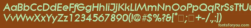 SaborDisplaySsiItalic Font – Green Fonts on Brown Background