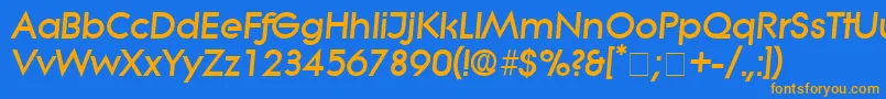 SaborDisplaySsiItalic Font – Orange Fonts on Blue Background