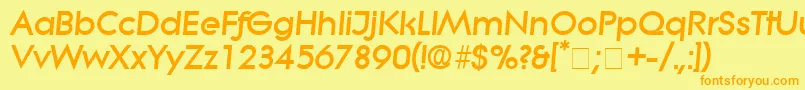 SaborDisplaySsiItalic Font – Orange Fonts on Yellow Background