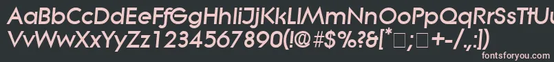 Шрифт SaborDisplaySsiItalic – розовые шрифты на чёрном фоне
