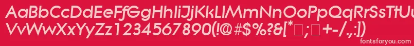 フォントSaborDisplaySsiItalic – 赤い背景にピンクのフォント