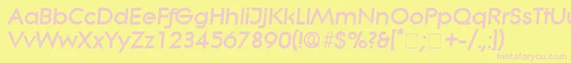 SaborDisplaySsiItalic Font – Pink Fonts on Yellow Background