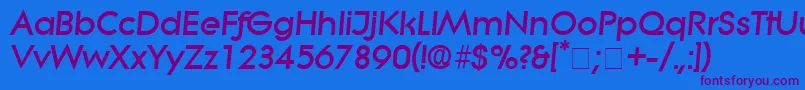 Шрифт SaborDisplaySsiItalic – фиолетовые шрифты на синем фоне