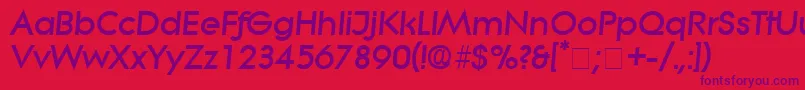 SaborDisplaySsiItalic-Schriftart – Violette Schriften auf rotem Hintergrund