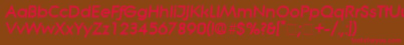 SaborDisplaySsiItalic-fontti – punaiset fontit ruskealla taustalla