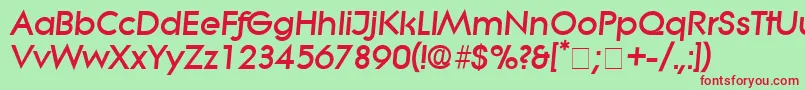 SaborDisplaySsiItalic Font – Red Fonts on Green Background