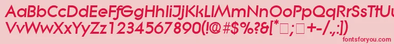 SaborDisplaySsiItalic Font – Red Fonts on Pink Background