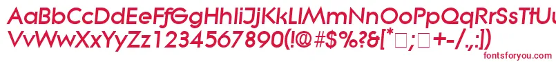 SaborDisplaySsiItalic-fontti – punaiset fontit valkoisella taustalla