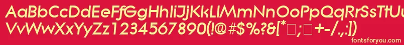 SaborDisplaySsiItalic Font – Yellow Fonts on Red Background