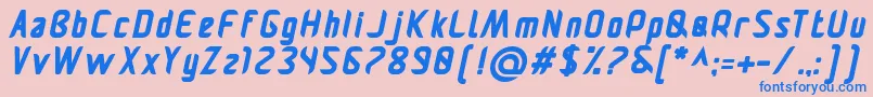 Pamekasanbi Font – Blue Fonts on Pink Background