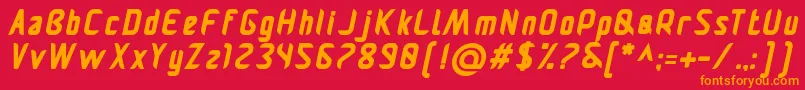 Pamekasanbi Font – Orange Fonts on Red Background