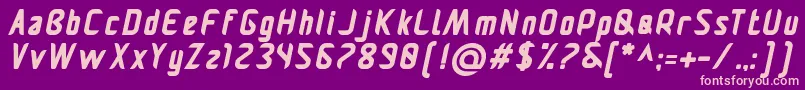 Pamekasanbi Font – Pink Fonts on Purple Background