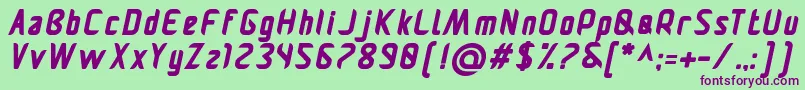 Pamekasanbi Font – Purple Fonts on Green Background