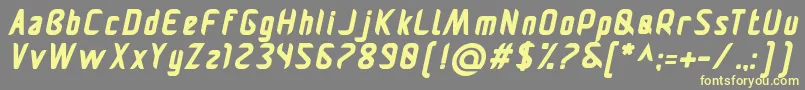 Pamekasanbi Font – Yellow Fonts on Gray Background