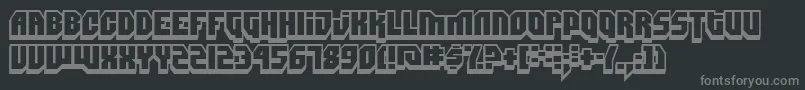 フォントDimis – 黒い背景に灰色の文字