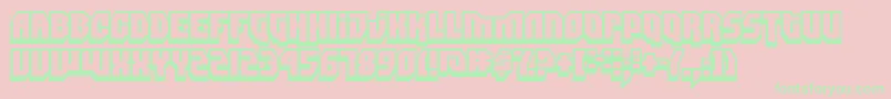 Dimis Font – Green Fonts on Pink Background