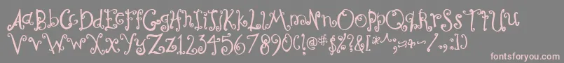 Шрифт CurlyCoryphaeus – розовые шрифты на сером фоне