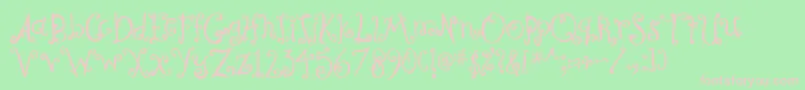 CurlyCoryphaeus Font – Pink Fonts on Green Background