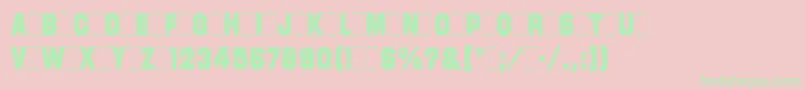 SuperstarLetPlain.1.0 Font – Green Fonts on Pink Background