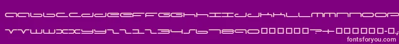CaptainPodd-Schriftart – Rosa Schriften auf violettem Hintergrund