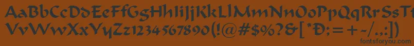 FergusonRegular Font – Black Fonts on Brown Background