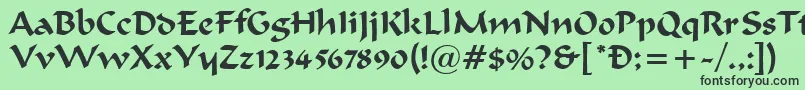 FergusonRegular Font – Black Fonts on Green Background