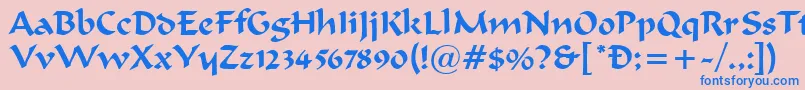 FergusonRegular Font – Blue Fonts on Pink Background