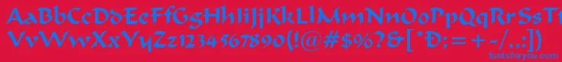 FergusonRegular Font – Blue Fonts on Red Background