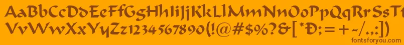 FergusonRegular Font – Brown Fonts on Orange Background