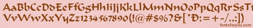 FergusonRegular Font – Brown Fonts on Pink Background