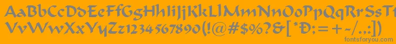 FergusonRegular Font – Gray Fonts on Orange Background