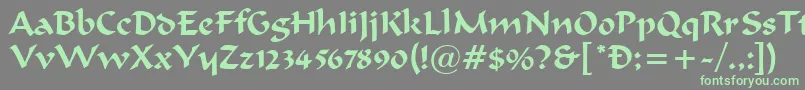 FergusonRegular-Schriftart – Grüne Schriften auf grauem Hintergrund