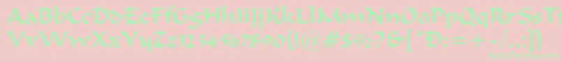 FergusonRegular Font – Green Fonts on Pink Background