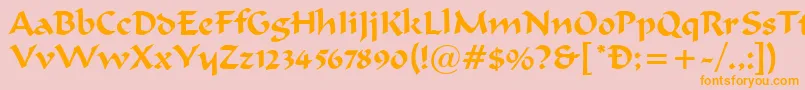 FergusonRegular Font – Orange Fonts on Pink Background
